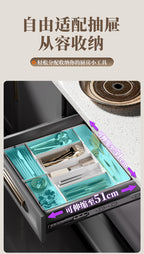 Kitchen Storage Cabinet Household Cabinet Built-in Divided Knife and Fork Chopsticks Kitchen Drawer Partition Tableware Storage Box