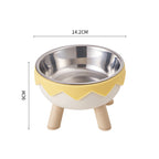 Pet stainless steel bowl non-slip large capacity dog bowl cat goblet bowl neck protection pet bowl anti-knock cat bowl new