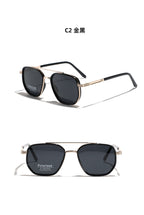 Semi-Metal Large Square Frame Sunglasses for Men Tr90 Polarized Glasses 2025 New Fashion Retro Sunglasses for Women Factory Direct Sales