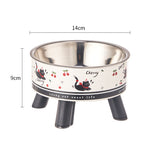 Pet Bowl Anti-overturning Cat Bowl Pet Stainless Steel Dog Bowl Cat Neck Protection High Foot Bowl Dog Food Utensils Cross-border New