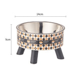 Pet Bowl Anti-overturning Cat Bowl Pet Stainless Steel Dog Bowl Cat Neck Protection High Foot Bowl Dog Food Utensils Cross-border New