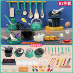 [Cross-border Exclusive] Simulation Kitchenette Cooking Kitchenware suit Fruit Chicing Music Cooking Induction Cooker to play house