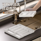 Kitchen Storage Cabinet Household Cabinet Built-in Divided Knife and Fork Chopsticks Kitchen Drawer Partition Tableware Storage Box