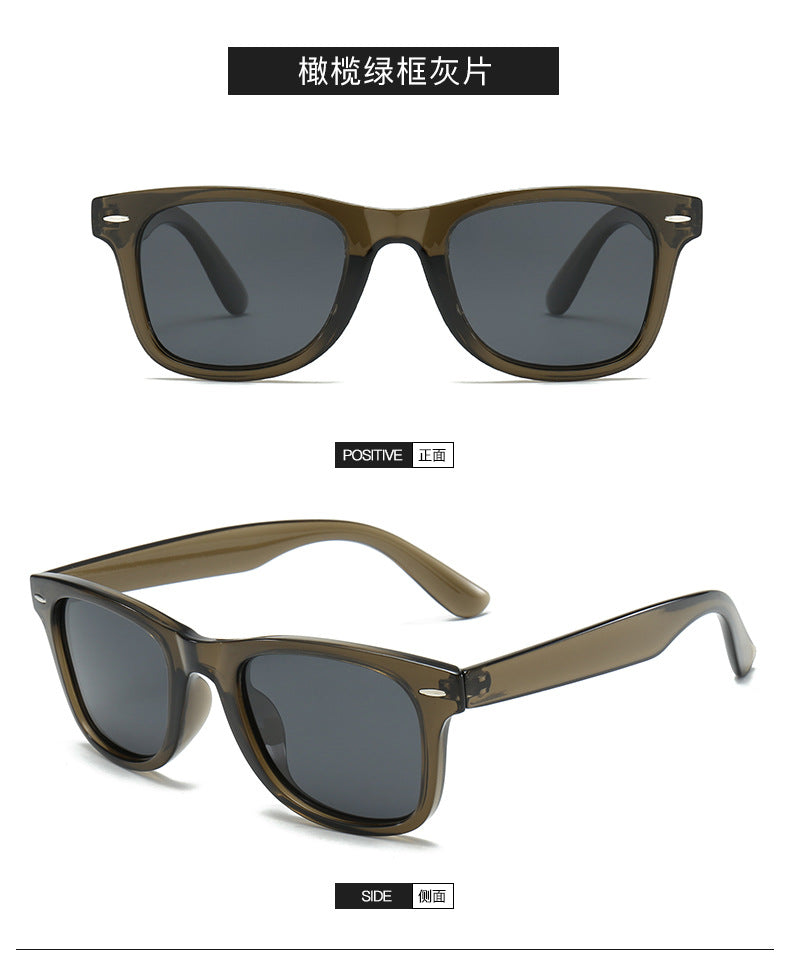 Trendy Version 2140 Us Version Metal Hinge Sunglasses for Men and Women Driving Sports Polarized Sunglasses Rice Nail Retro Glasses