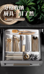 Kitchen Storage Cabinet Household Cabinet Built-in Divided Knife and Fork Chopsticks Kitchen Drawer Partition Tableware Storage Box
