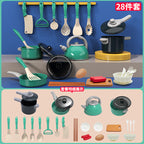 [Cross-border Exclusive] Simulation Kitchenette Cooking Kitchenware suit Fruit Chicing Music Cooking Induction Cooker to play house