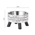 Pet Bowl Anti-overturning Cat Bowl Pet Stainless Steel Dog Bowl Cat Neck Protection High Foot Bowl Dog Food Utensils Cross-border New