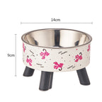 Pet stainless steel bowl non-slip large capacity dog bowl cat goblet bowl neck protection pet bowl anti-knock cat bowl new
