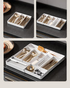 Kitchen Storage Cabinet Household Cabinet Built-in Divided Knife and Fork Chopsticks Kitchen Drawer Partition Tableware Storage Box