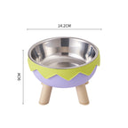 Pet stainless steel bowl non-slip large capacity dog bowl cat goblet bowl neck protection pet bowl anti-knock cat bowl new