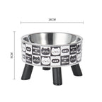 Pet stainless steel bowl non-slip large capacity dog bowl cat goblet bowl neck protection pet bowl anti-knock cat bowl new
