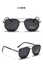 Semi-Metal Large Square Frame Sunglasses for Men Tr90 Polarized Glasses 2025 New Fashion Retro Sunglasses for Women Factory Direct Sales