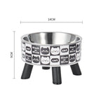 Pet Bowl Anti-overturning Cat Bowl Pet Stainless Steel Dog Bowl Cat Neck Protection High Foot Bowl Dog Food Utensils Cross-border New