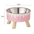 Pet Bowl Anti-overturning Cat Bowl Pet Stainless Steel Dog Bowl Cat Neck Protection High Foot Bowl Dog Food Utensils Cross-border New