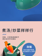 [Cross-border Exclusive] Simulation Kitchenette Cooking Kitchenware suit Fruit Chicing Music Cooking Induction Cooker to play house