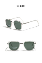 Semi-Metal Large Square Frame Sunglasses for Men Tr90 Polarized Glasses 2025 New Fashion Retro Sunglasses for Women Factory Direct Sales