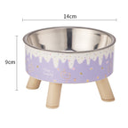 Pet stainless steel bowl non-slip large capacity dog bowl cat goblet bowl neck protection pet bowl anti-knock cat bowl new