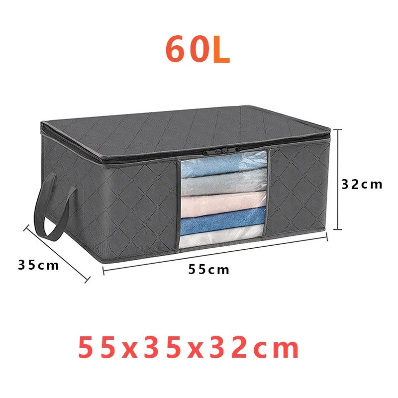 1/3/6PCS Foldable Clothes Storage Bag Large Capacity Blanket Storage Bag Storage Containers for Home Organizing Bedroom Clothing