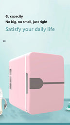 6L Car Mini Fridge Beauty Cosmetics Mask Makeup Skincare Refrigerator Semiconductor USB Heated Cooling Dormitory Refrigerator