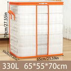 Extra Large Handle Storage Bag - Portable Clothing And Quilt Organizing Bag with Window, Durable Polyester Material, Suitable Fo