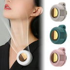 Portable Silent Mini Bladeless Electric Fan,Small fan Clip on Shirt Waist Mini Bladeless Fan Adjustable 3-Speed For Outdoor