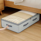 Large Storage Organizer Bag -Heavy-Duty Non-Woven Fabric with Clear Window, Multi-Layer Clothing Organizer for Closet, Under-Bed