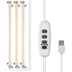 4/3/2/1PC, Indoor Grow Light,Full Spectrum LED Light Strip with Auto Timer 3/9/12H, Dimmable Sun Class Grow Light(No 5V 2A Plug