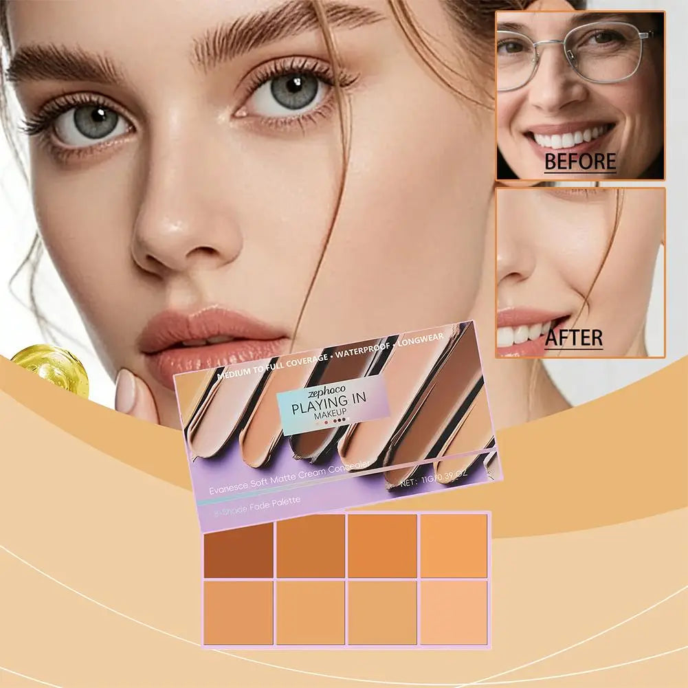Soft Matte Gradient Concealer - High Coverage Cream Concealer For Dark Circles, Redness & Blemishes Makeup Base Use