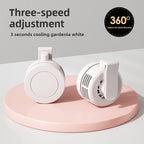 Mini Clip Fans Hanging Waist Neck Fan Girl Electric Air Cooling Fan 900mah USB Leafless Fan 3 Speeds Portable Cooler Air