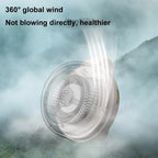 Portable Silent Mini Bladeless Electric Fan,Small fan Clip on Shirt Waist Mini Bladeless Fan Adjustable 3-Speed For Outdoor