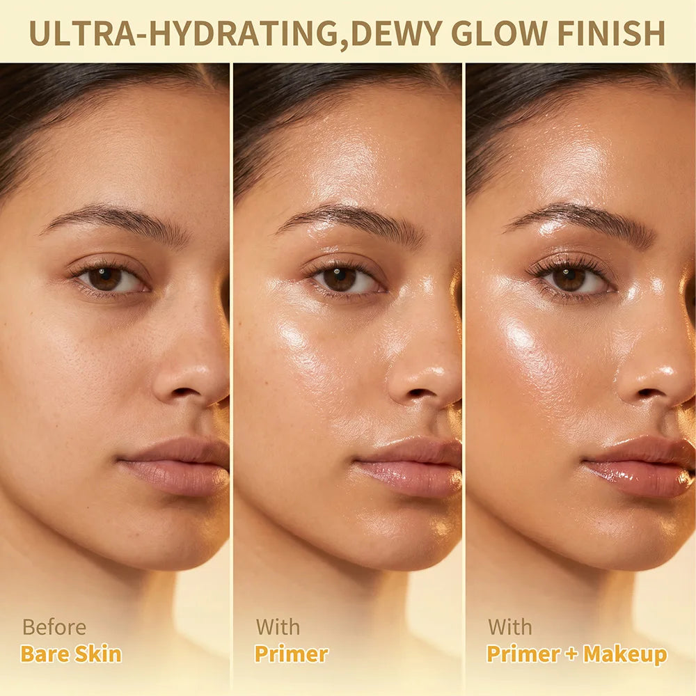 برايمر 3 في 1 Melt Touch Buttery Glow Makeup Base فائق الترطيب يدوم طويلاً يقلل المسام وينعم الخطوط الدقيقة ويفتح البشرة ويخفي العيوب