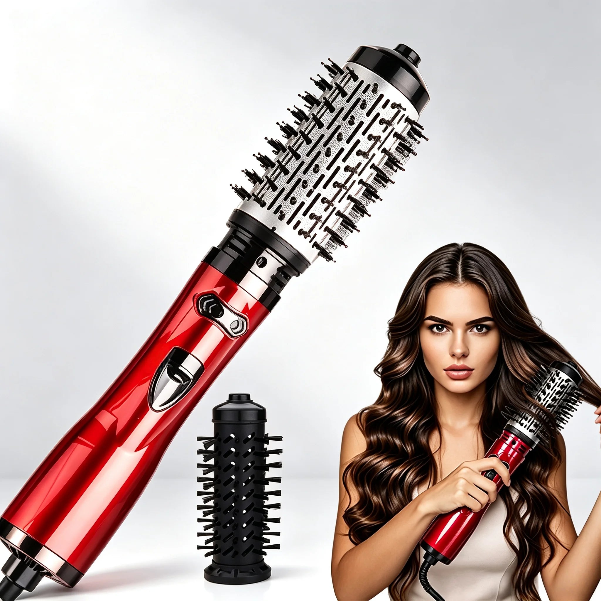 3 in 1 Hot Air Brush, Negative Ion Hair Dryer & Volumizer, Tool for Smooth Hair, Suitable for Home & Travel