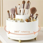 Glow Spin 360° Makeup Organizer – Rotating Cosmetic Storage Case for Vanity & Skincare