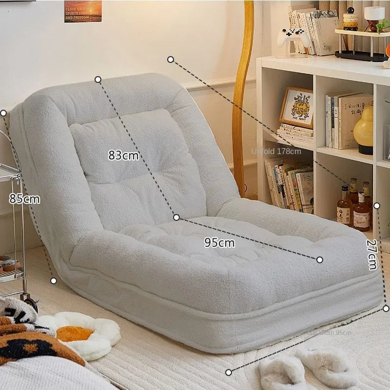 OMGD Lazy Couch Human Kennel Couch Bed Sheets Human Double Internet Celebrity Balcony Folding Huge Room Bedroom Tatami
