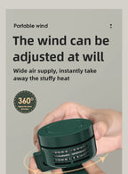 Mini Clip Fans Hanging Waist Neck Fan Girl Electric Air Cooling Fan 900mah USB Leafless Fan 3 Speeds Portable Cooler Air