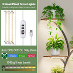4/3/2/1PC, Indoor Grow Light,Full Spectrum LED Light Strip with Auto Timer 3/9/12H, Dimmable Sun Class Grow Light(No 5V 2A Plug