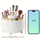 Glow Spin 360° Makeup Organizer – Rotating Cosmetic Storage Case for Vanity & Skincare