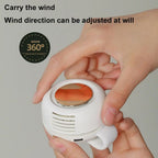 Portable Silent Mini Bladeless Electric Fan,Small fan Clip on Shirt Waist Mini Bladeless Fan Adjustable 3-Speed For Outdoor