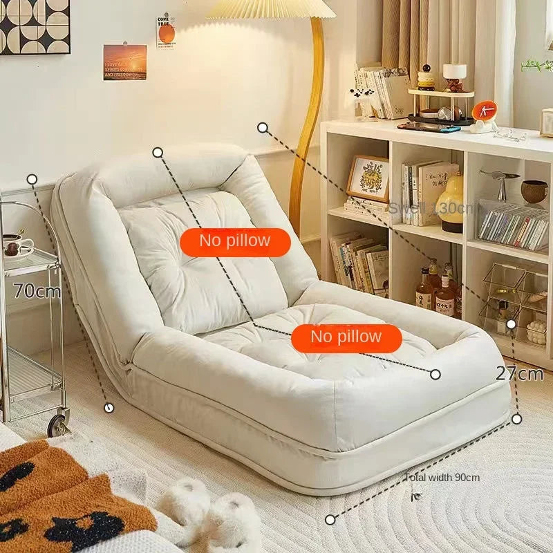 OMGD Lazy Couch Human Kennel Couch Bed Sheets Human Double Internet Celebrity Balcony Folding Huge Room Bedroom Tatami
