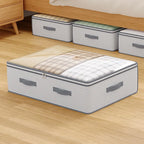 Large Storage Organizer Bag -Heavy-Duty Non-Woven Fabric with Clear Window, Multi-Layer Clothing Organizer for Closet, Under-Bed