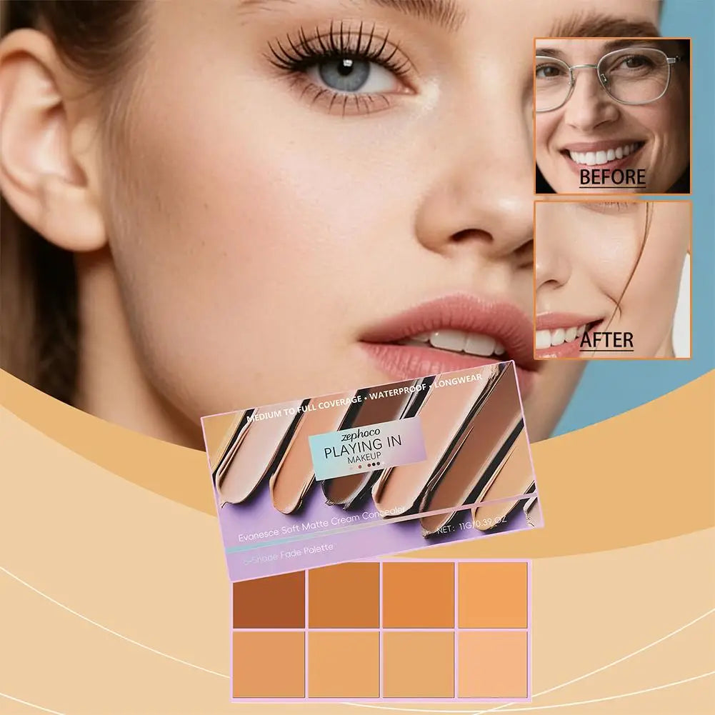 Soft Matte Gradient Concealer - High Coverage Cream Concealer For Dark Circles, Redness & Blemishes Makeup Base Use