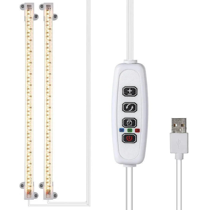 4/3/2/1PC, Indoor Grow Light,Full Spectrum LED Light Strip with Auto Timer 3/9/12H, Dimmable Sun Class Grow Light(No 5V 2A Plug