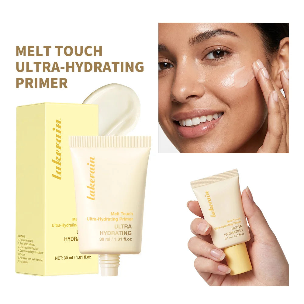 برايمر 3 في 1 Melt Touch Buttery Glow Makeup Base فائق الترطيب يدوم طويلاً يقلل المسام وينعم الخطوط الدقيقة ويفتح البشرة ويخفي العيوب
