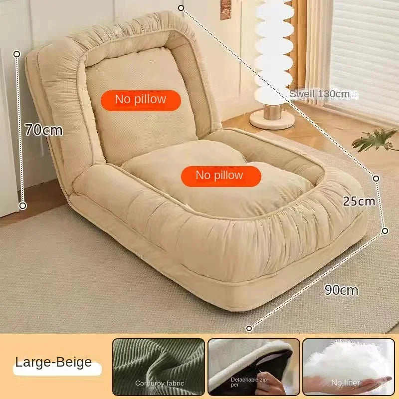 OMGD Lazy Couch Human Kennel Couch Bed Sheets Human Double Internet Celebrity Balcony Folding Huge Room Bedroom Tatami