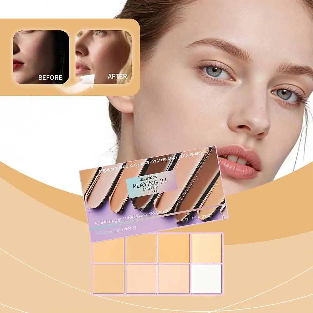 Soft Matte Gradient Concealer - High Coverage Cream Concealer For Dark Circles, Redness & Blemishes Makeup Base Use