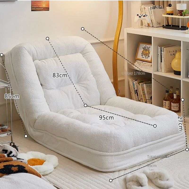 OMGD Lazy Couch Human Kennel Couch Bed Sheets Human Double Internet Celebrity Balcony Folding Huge Room Bedroom Tatami