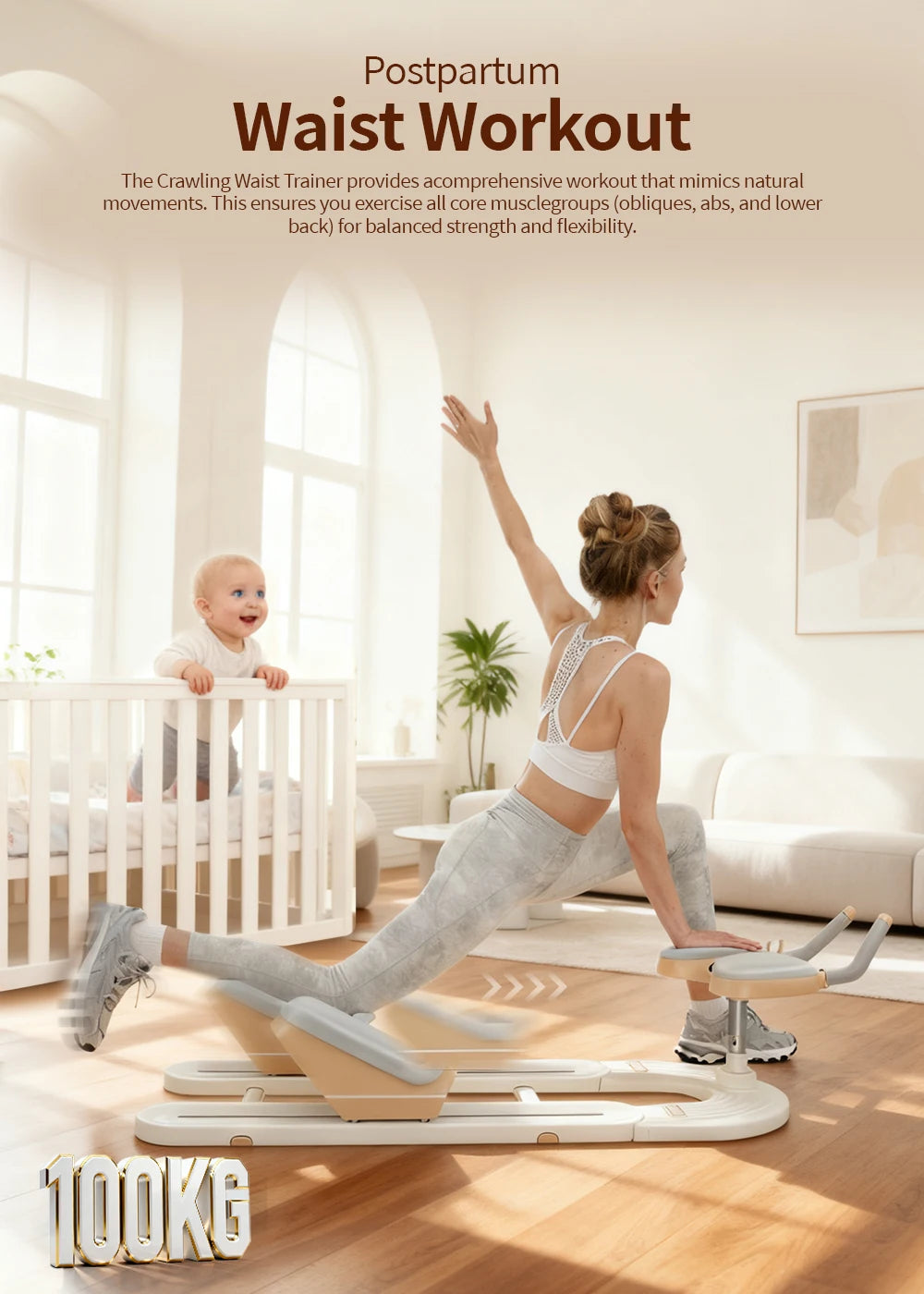 Abdominal Training Mountain Climber Shoulder And Back Crawling  Joint Protection Waist Training Home Machine