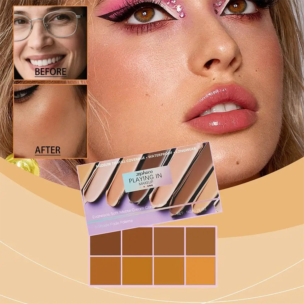 Soft Matte Gradient Concealer - High Coverage Cream Concealer For Dark Circles, Redness & Blemishes Makeup Base Use