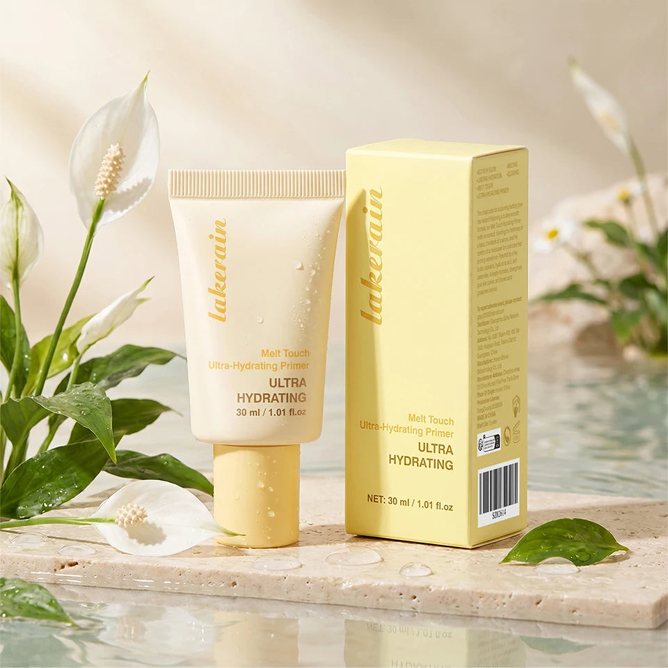 برايمر 3 في 1 Melt Touch Buttery Glow Makeup Base فائق الترطيب يدوم طويلاً يقلل المسام وينعم الخطوط الدقيقة ويفتح البشرة ويخفي العيوب