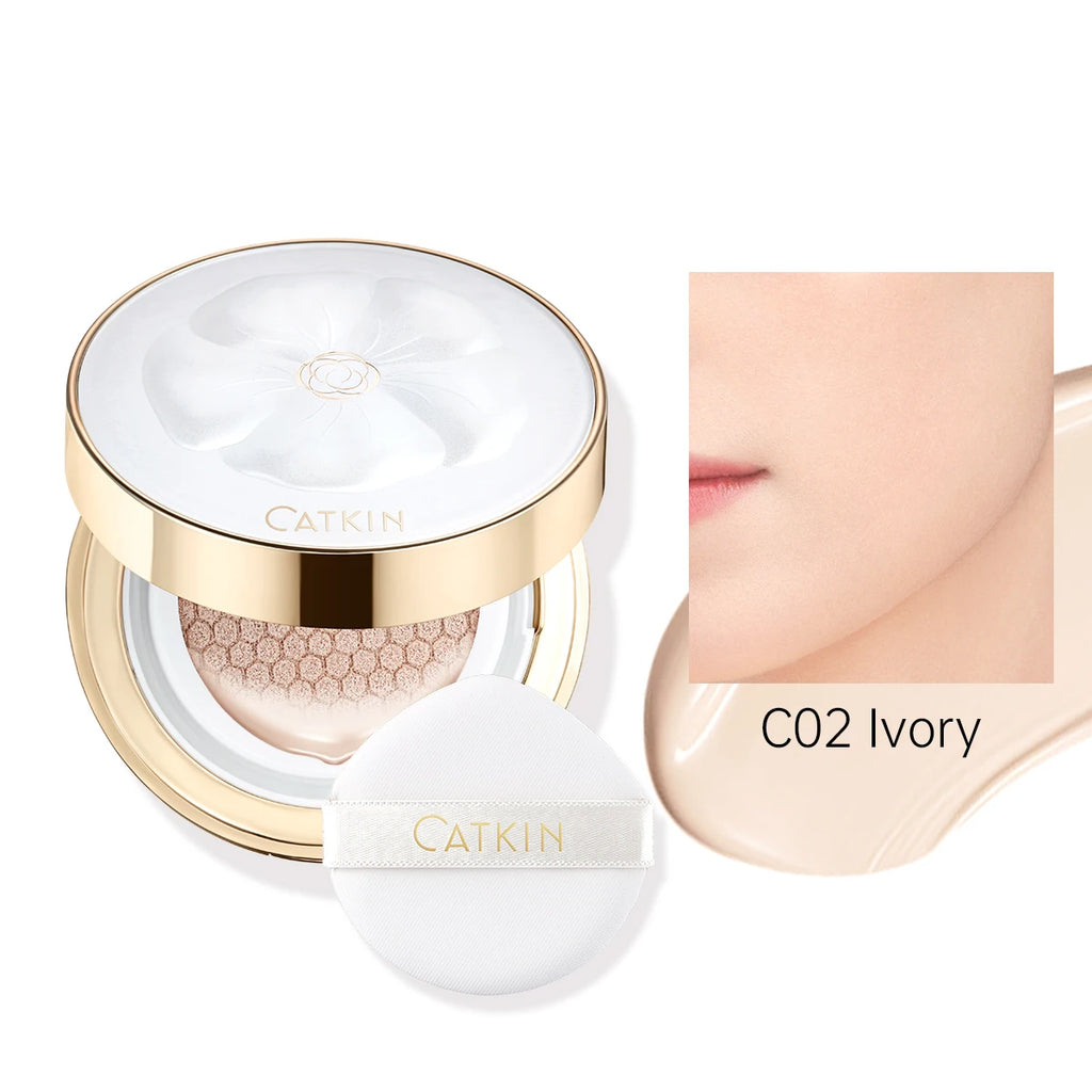 CATKIN Makeup Hydrating Air Cushion Foundation,Effective Coverage and Natural Brightening Foundation,Long Lasting